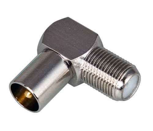 Переходник угловой гнездо F – штекер TV PROconnect