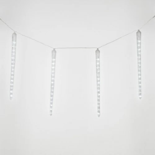 Занавес светодиодный фигурный «Сосульки», соединяемый, 2,7х0,42м. 10 подвесов. Белый свет. 