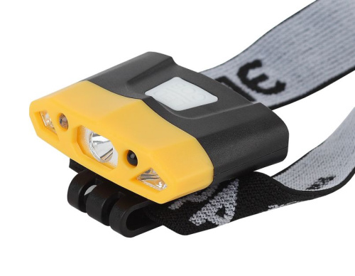 Фонарь ЭРА GA-804 налобный серия "Практик" 3Вт led + 2 SMD, 3,7 V Li аккум, сенсерное включение, бл