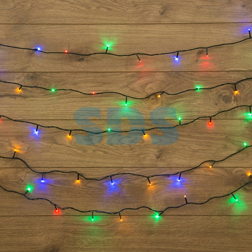 Гирлянда Твинкл-Лайт 20 м, темно-зеленый ПВХ, 160 LED, цвет мультиколор