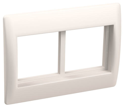 Рамка и суппорт на 4 модуля 75мм для кабель-каналов 100х40 и 100х60 белый PRIMER IEK