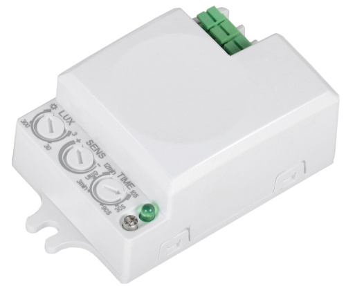 Датчик движения ДД-МВ401 500Вт 360град 8м IP20 белый IEK