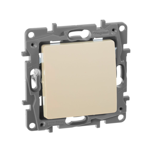 Переключатель 1-клавишный схема 6 10АХ безвинтовые зажимы слоновая кость ETIKA