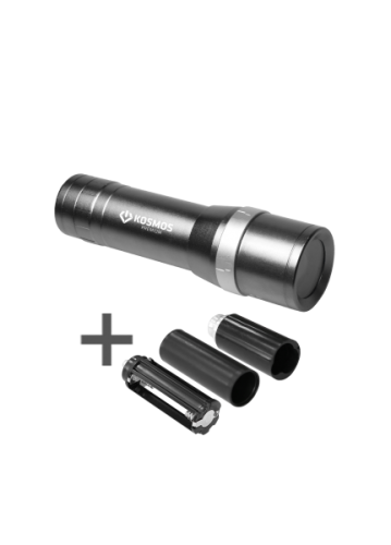 Фонарь Космос  Premium 783, 3W CREE LED, 240Lm,мульти картридж под 5 различ. элементов питания