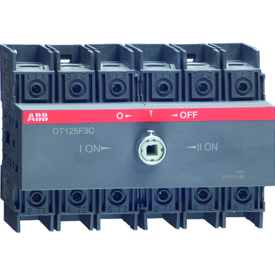 Рубильник реверсивный OT100 F3C 100А (80А AC23) ABB 1SCA105008R1001