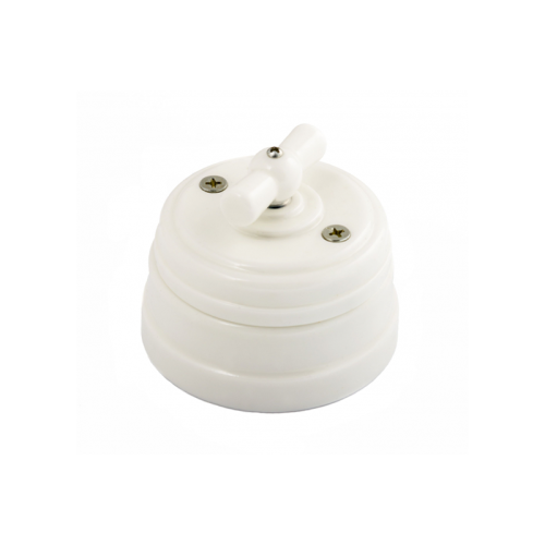 Выключатель поворотный 4 полож. в компл. с подъемной рамкой, белый (6/48)