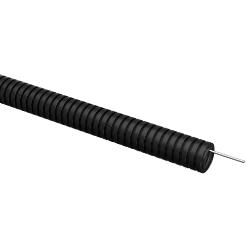 Труба гофрированная ПВХ d=40мм с зондом черная (15м) ELASTA IEK