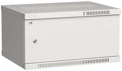 Шкаф настенный LINEA WE 6U 600х450мм дверь металл серый ITK