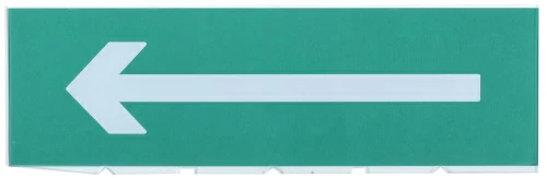 Сменное табло "Направление к эвакуационному выходу налево" зеленый фон для "Топаз" IEK