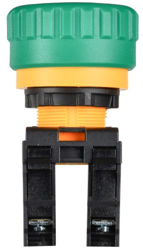 Кнопка "Грибок" поворотная с фиксацией 1NO+1NC зелёная MASTER IEK