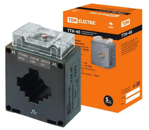Трансформатор тока измерительный ТТН  40/300/5- 5VA/0,5 (акционный) TDM