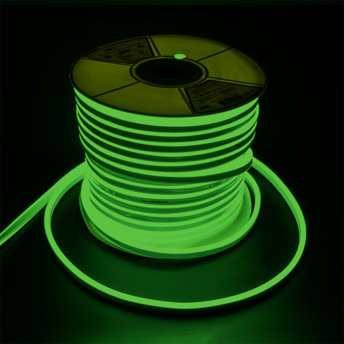Лента светодиодная Лента "Неон" PFN-01 2835/120 220V 6w/m 8*16mm Green IP65 100m