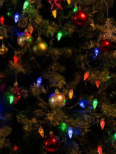 Гирлянда светодиодная «Шишки-1», 5м. 50 светодиодов. Разноцветный свет. Провод прозрачный. ULD-S0500