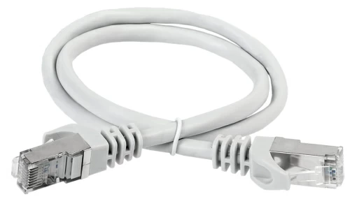 Коммутационный шнур (патч-корд), кат.6А S/FTP, LSZH, 2м, серый ITK
