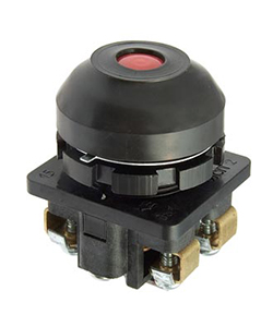 Кнопка КЕ 081 У2 исп.2, красный, 1з+1р, цилиндр, IP54, 10А, 660В выключ кнопочный