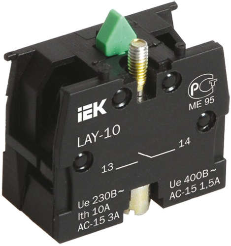Контактный блок для светосигнальной арматуры 1NO LAY5 IEK