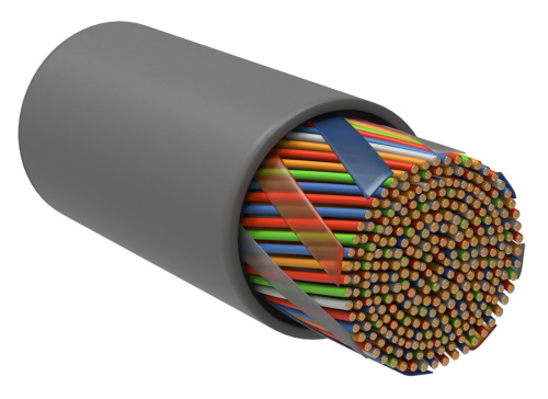 Витая пара U/UTP кат.5E 25х2х24AWG solid PVC серый (500м) ITK