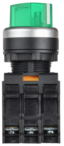 Переключатель с подсвесткой на 2 положения 1NO+1NC зелёный MASTER IEK