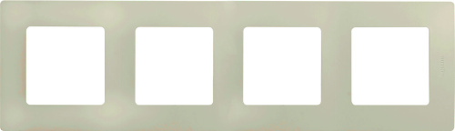 Рамка 4-местная слоновая кость ETIKA
