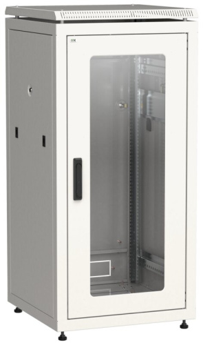 LINEA N Шкаф сетевой 19" 24U 600х800мм стеклянная передняя дверь серый ITK