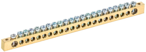 Шина PEN "земля-ноль" 8х12мм 22/2 (22групп/крепеж по краям) IEK