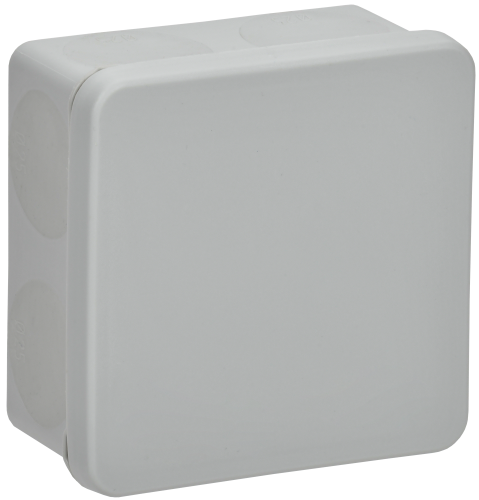 Коробка распаячная двухкомп КМ42455 для открытой проводки безгал (HF) 100х100х50мм IP67 8 гермо сера