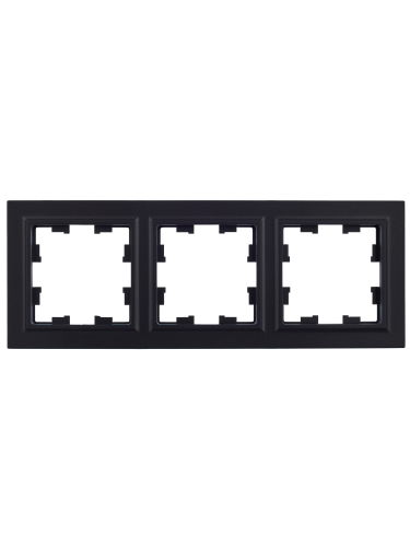 Рамка 3-местная РУ-3-БрЧ черный BRITE IEK
