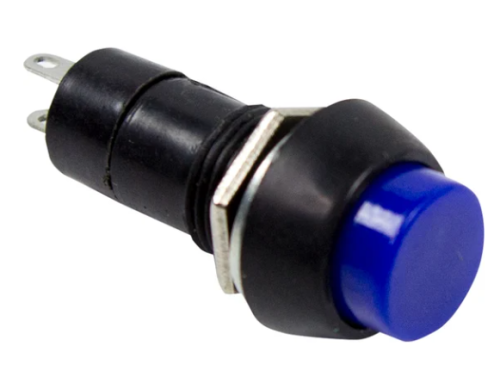 Выключатель-кнопка 250В 1А (2с) OFF-(ON) Б/Фикс син. (PBS-11В) Rexant 36-3041