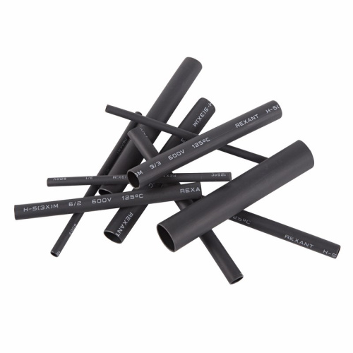 Набор термоусаживаемых трубок СТТК №7 GLUE 3:1, упаковка 7 шт. по 10 см REXANT