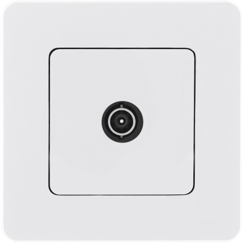 Розетка TV проходная белый INSPIRIA