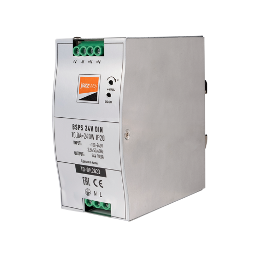 Блок питания (драйвер) BSPS DIN  24V10.0A=240w IP20 AL 3г.гар на дин.рейку Jazzway