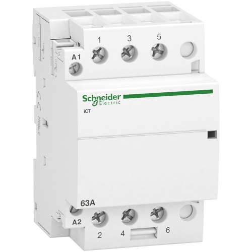 КОНТАКТОР МОДУЛЬНЫЙ iCT63A 3НО 220/240В АС Schneider
