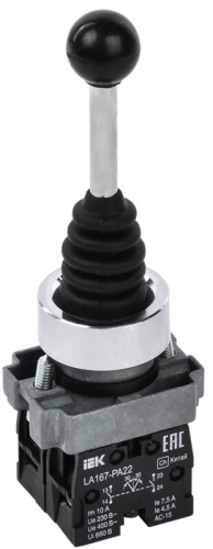 Джойстик LA167-PA22 на 2 положения 2NO без фиксации черный IEK