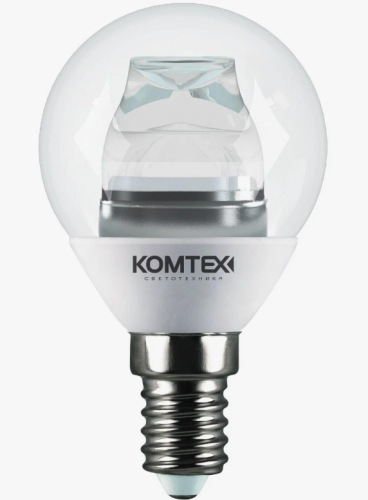 Лампа светодиодная СДЛп-Ш45-5-220-840-280-Е14 4000К 440лм прозрачная линза