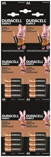 Элемент питания Duracell  LR03-4BL BASIC 4*4