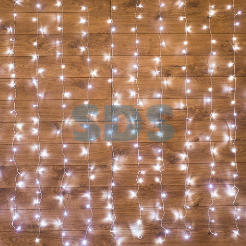 Гирлянда Светодиодный Дождь 1.5х1.5 м 144 LED, прозрачный ПВХ, с контроллером, белое свечение NEON-N