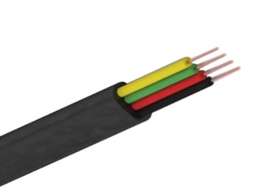 Кабель телеф. линейный  4жилы 100м (медь) черный