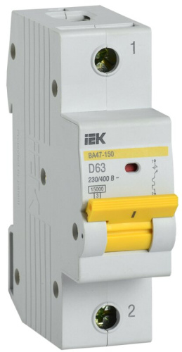 Автоматический выключатель ВА47-150 1P D 63А 15кА KARAT IEK