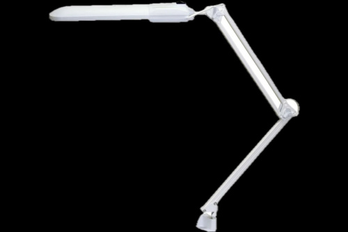 Светильник Дельта с АПП серый настольный на струбцине
