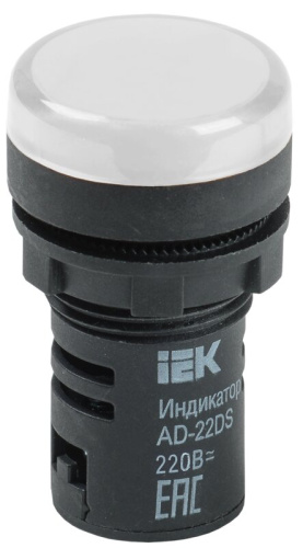 Лампа AD22DS(LED)матрица d22мм белый 230В AC/DC IEK