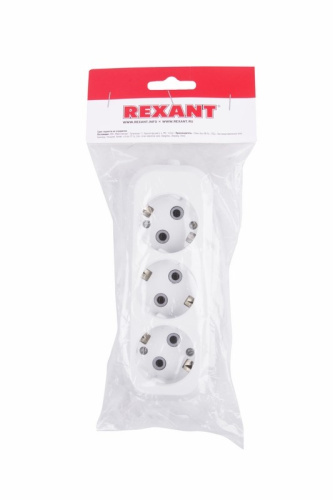 Колодка 3 гнезда с заземлением REXANT