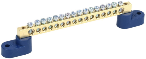 Шина N "ноль" на двух угловых изоляторах ШНИ-8х12-6-У2-С IEK