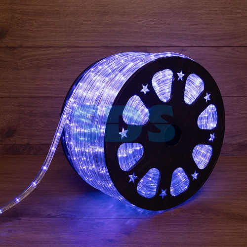 Дюралайт LED трехжильный 230В 13мм 36LED/м СИНИЙ свечение с динамикой модуль 4м бухта 100м NEON-NIGH