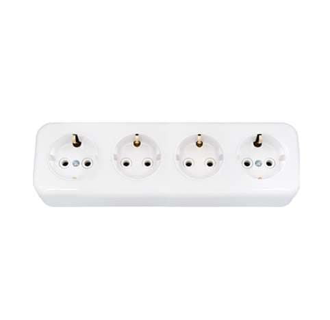 Евророзетка 4 ОП (АБС пластик) "Бт" Минск РА16-245