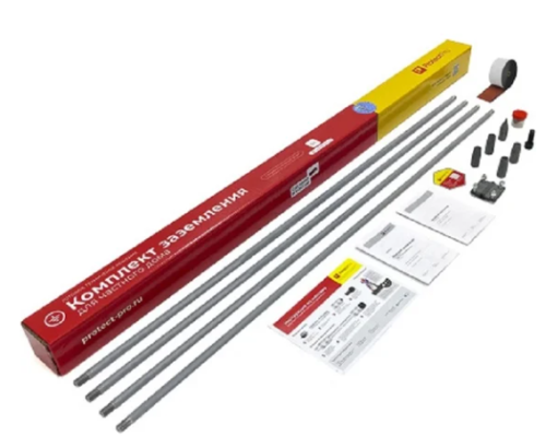 Комплект заземления Protectpro оцинкованная сталь (16мм), 6м+ насадка SDX MAX