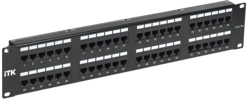 2U патч-панель кат.5E UTP 48 портов (Dual) ITK
