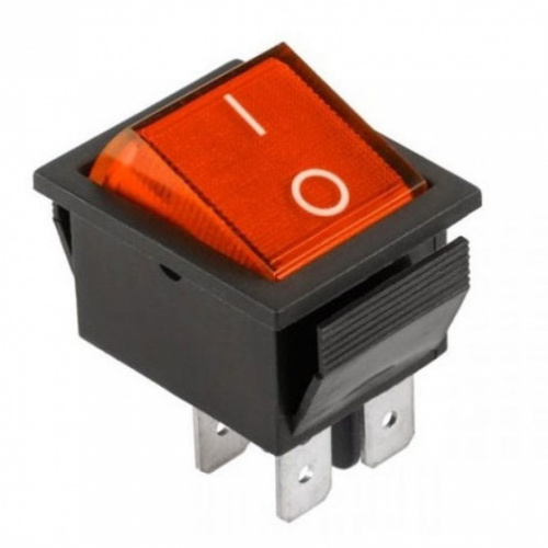 Выключатель одноклав. широкий 26*31 (индикат. лампа) 66449