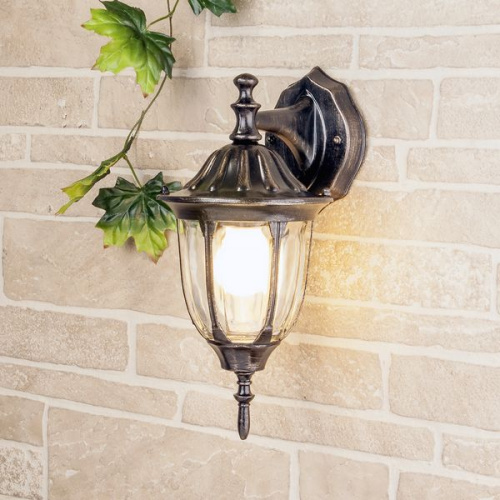 Светильник садово-парковый черное золото 9908-B/GL 1002U