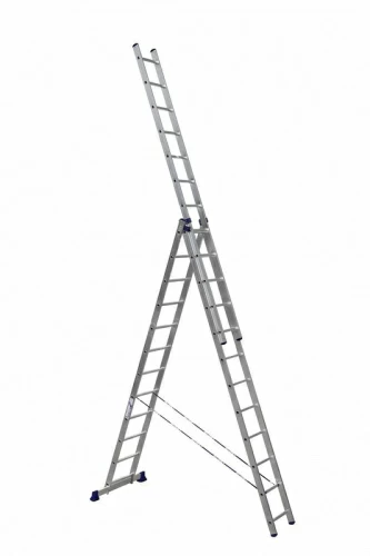 Лестница алюминиевая трехсекционная универсальная (3х12)
