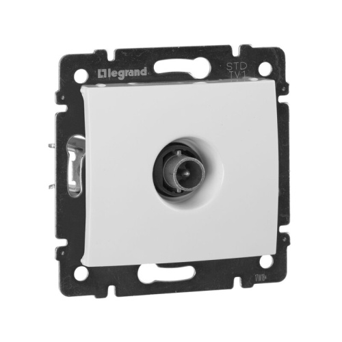 Розетка TV тип звезда белый VALENA